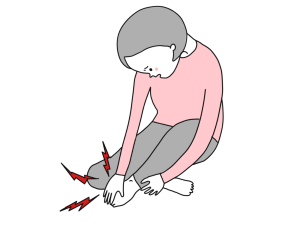 足底前方のしびれ範囲を示すイラスト