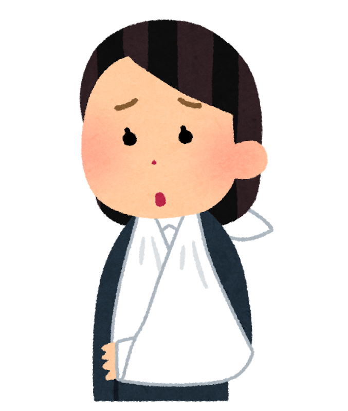 ギプスで固定された骨折部位のイメージ