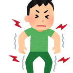肩や腰を押さえて痛みを訴える人物のイラスト