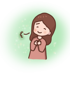 納得して整体院を選ぶ女性の笑顔のイラスト