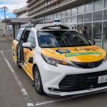 福井県坂井市で運行中の自動運転車「イータクプラス」の車両外観。地域の新しい交通手段として実証運行中。